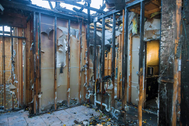 Professional Emergency Fire Damage Restoration technician working in Somerset, WI